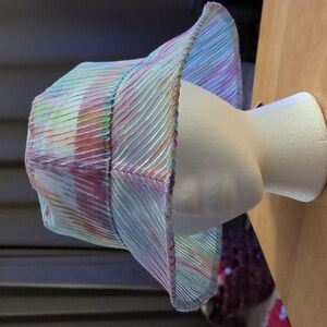 Rainbow Colored Mesh Bucket Hat
